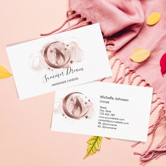 Simple Modern Handmade Honey Candle  Business Card (Creator Uploaded)