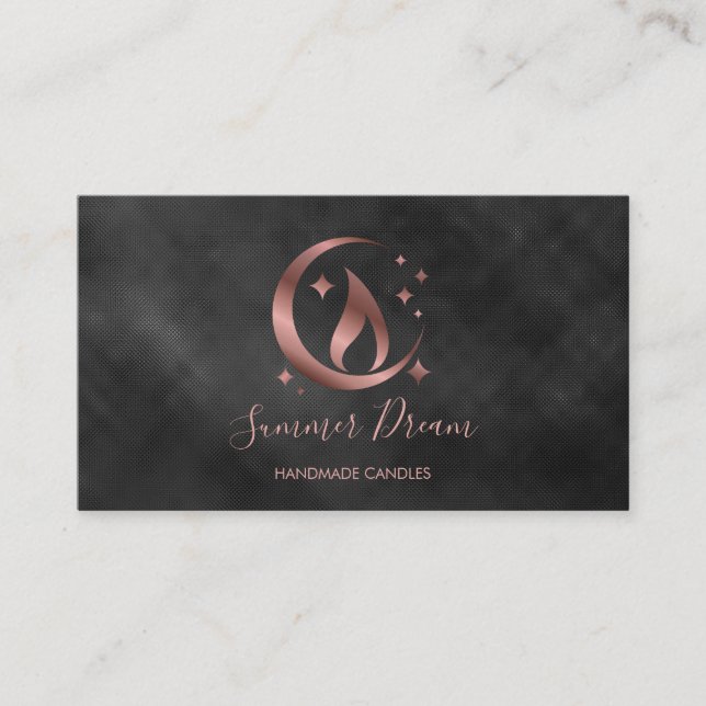 Simple Modern Handmade Honey Candle  Business Card (Front)