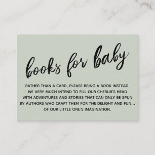 Simple Modern Handwriting Book Request Sage Enclosure Card