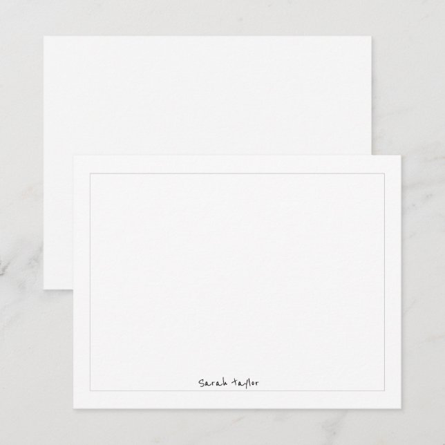 Simple Modern Handwriting Personalised Stationery  Card (Front/Back)