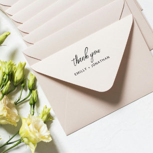 Simple Modern Handwriting Wedding Thank You Self-inking Stamp