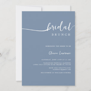 Simple Modern Handwritten Script Bridal Brunch Invitation