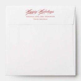 Simple Modern Happy Holidays Envelope