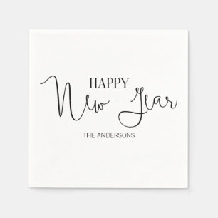 Simple Modern Happy New Year's Paper Napkins
