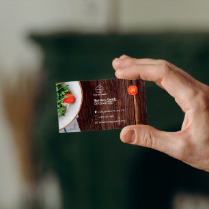 Simple & Modern Healthy Food Design Personal Chef Business Card