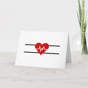 Simple Modern Heart Blank Greeting Card