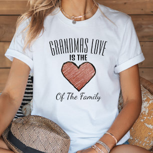 Simple Modern Heart Sketch Promoted To Grandma Tri-Blend Shirt