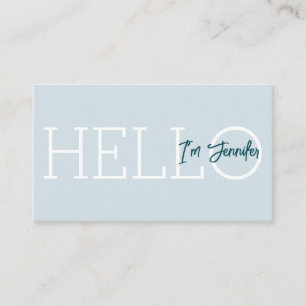 Simple Modern Hello Business Card