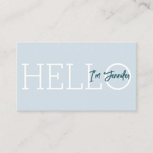 Simple Modern Hello Business Card (Front)