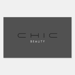 Simple Modern Hip Black Fashion and Beauty Rectangular Sticker