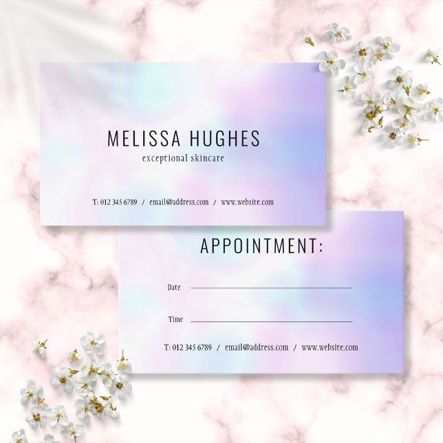 Simple Modern Holographic Appointment Card (Simple Modern Holographic Appointment Card)