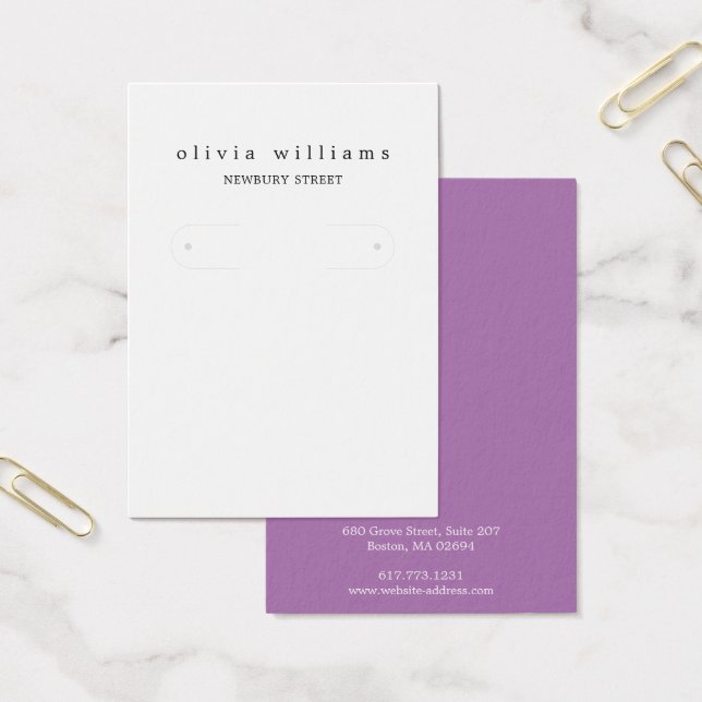 Simple Modern Hoop Earring Display Card (Office)