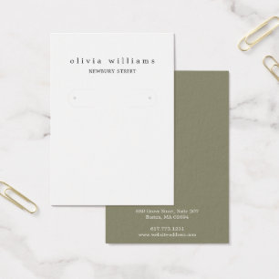 Simple Modern Hoop Earring Display Card