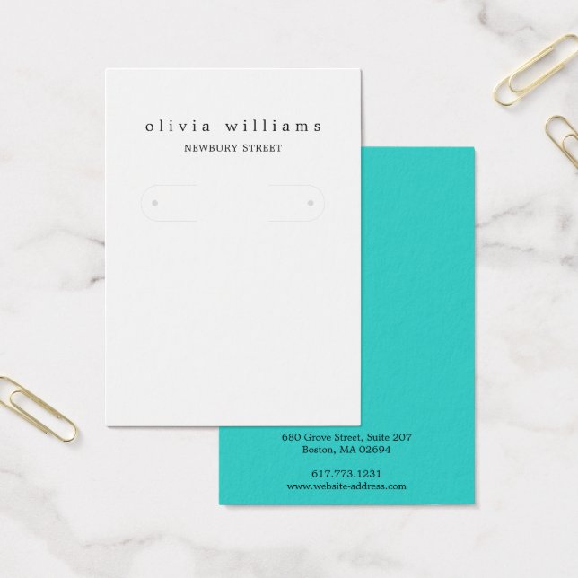 Simple Modern Hoop Earring Display Card (Office)
