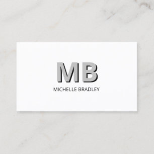 Simple Modern Initial Monogram Business Card