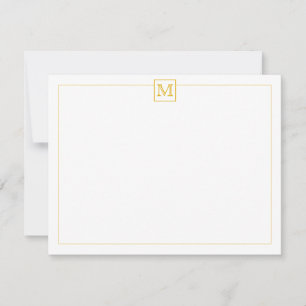 Simple Modern Initial Monogram Mustard Card