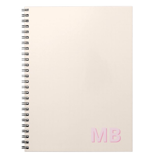 Simple Modern Initial Monogram Notebook (Front)
