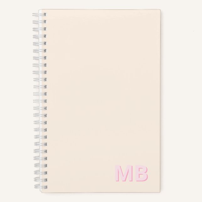 Simple Modern Initial Monogram Notebook (Front)