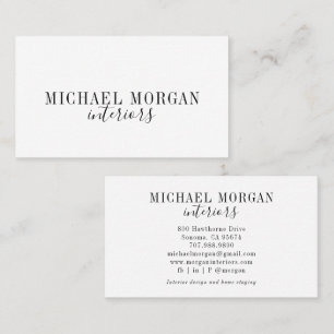 Simple Modern Interior Designer Script Business Card