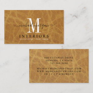 Simple Modern Interior Designer Script Business Card
