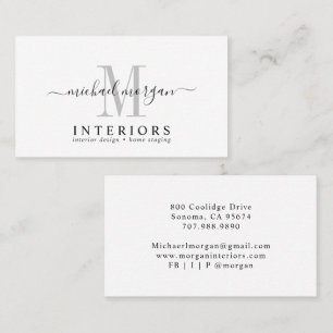 Simple Modern Interior Designer Script Dusty Pink Business Card