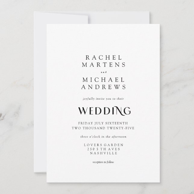 Simple Modern Invitation (Front)