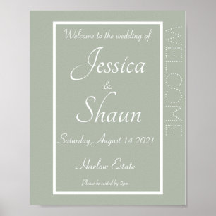 Simple Modern Invitation Sage Poster