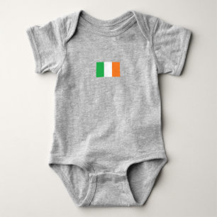 Simple Modern Ireland National Flag Apparel Baby Bodysuit