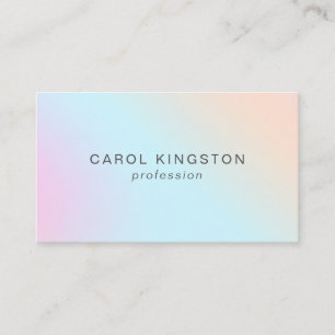 Simple Modern Iridescent Beauty Profession Business Card
