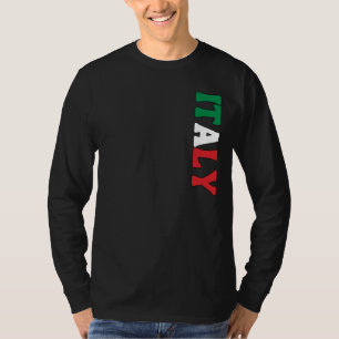 Simple Modern Italy National Flag Apparel T-Shirt