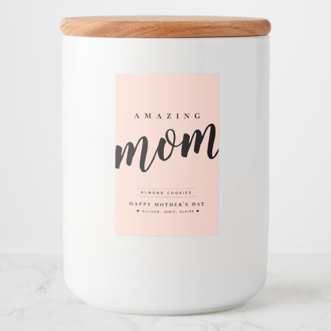 Simple Modern Jar/Container Label for Mum (Front)