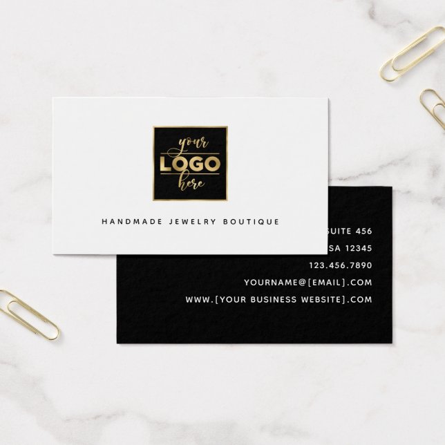 Simple Modern Jewellery Designer Logo Business Car (Office)