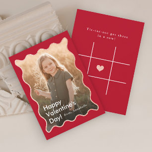 Simple Modern Kids Photo Classroom Valentine's Card