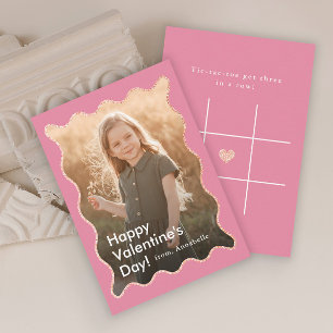 Simple Modern Kids Photo Classroom Valentine's Card