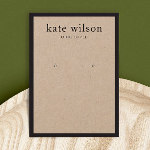 Simple Modern Kraft Earring Display Card