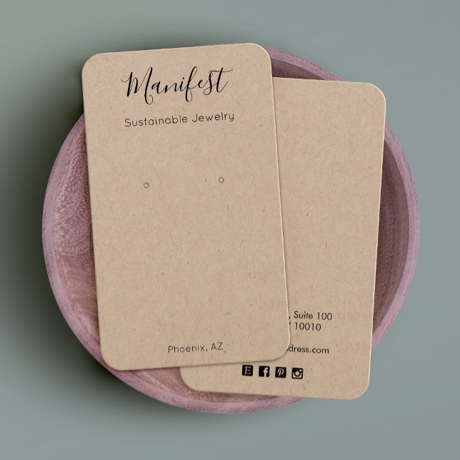 Simple Modern Kraft Earring Display Card (Creator Uploaded)