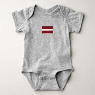 Simple Modern Latvia Latvian Flag Souvenir  Baby Bodysuit