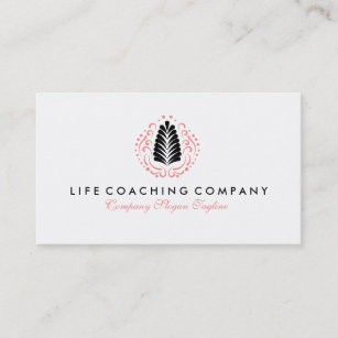 Simple Modern Life Coaching Logo Design Business Card