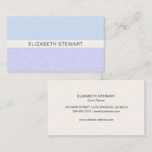 Simple Modern Light Blue and Lavender Professional Business Card