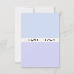 Simple Modern Light Blue and Lavender Professional Card