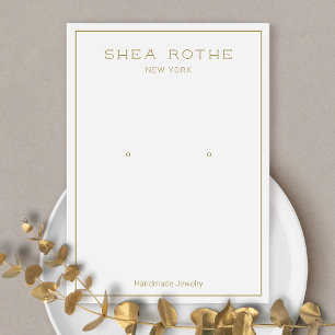 Simple Modern Light Grey  Earring Display Card