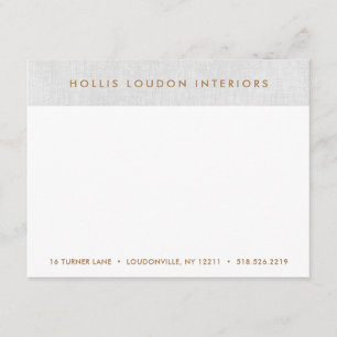 Simple Modern Light Grey Linen "look" Enclosure Card