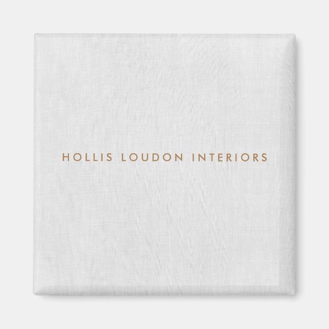 Simple Modern Light Grey Linen "look" Magnet (Front)