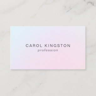 Simple Modern Light Holographic Girl Profession Business Card