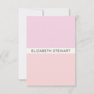 Simple Modern Light Pink and Coral Professional Card
