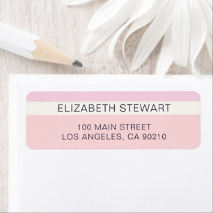 Simple Modern Light Pink and Coral Return Address