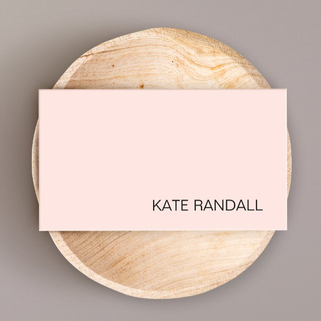 Simple Modern Light Pink Professional Business Card (Creator Uploaded)