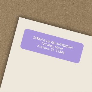 Simple Modern Light Purple Return Address Label