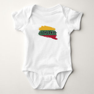 Simple Modern Lithuania Flag Lietuva Souvenir  Baby Bodysuit