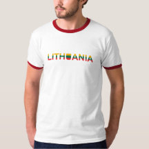 Simple Modern Lithuania  Lithuanian map Flag 